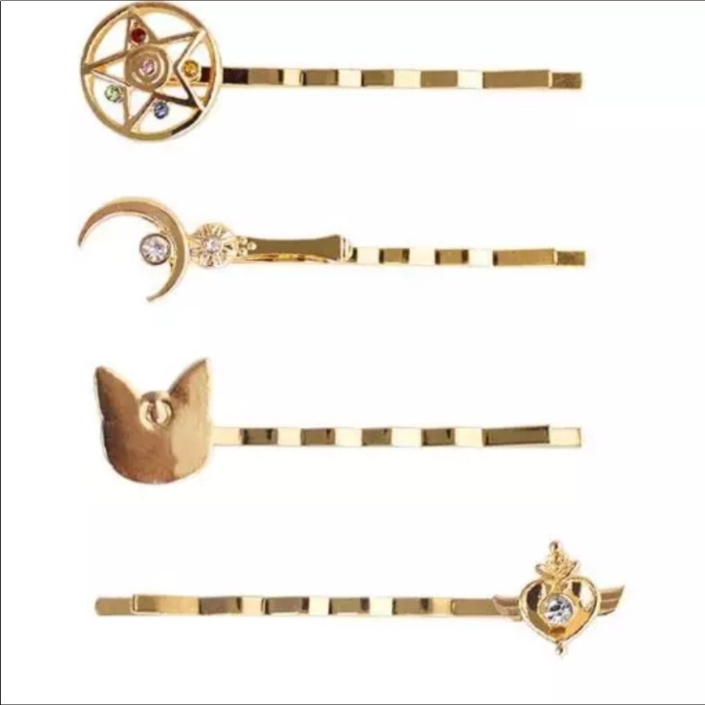 Sailor Moon Gold Hair Clip Set <4> - Picture 1 of 6